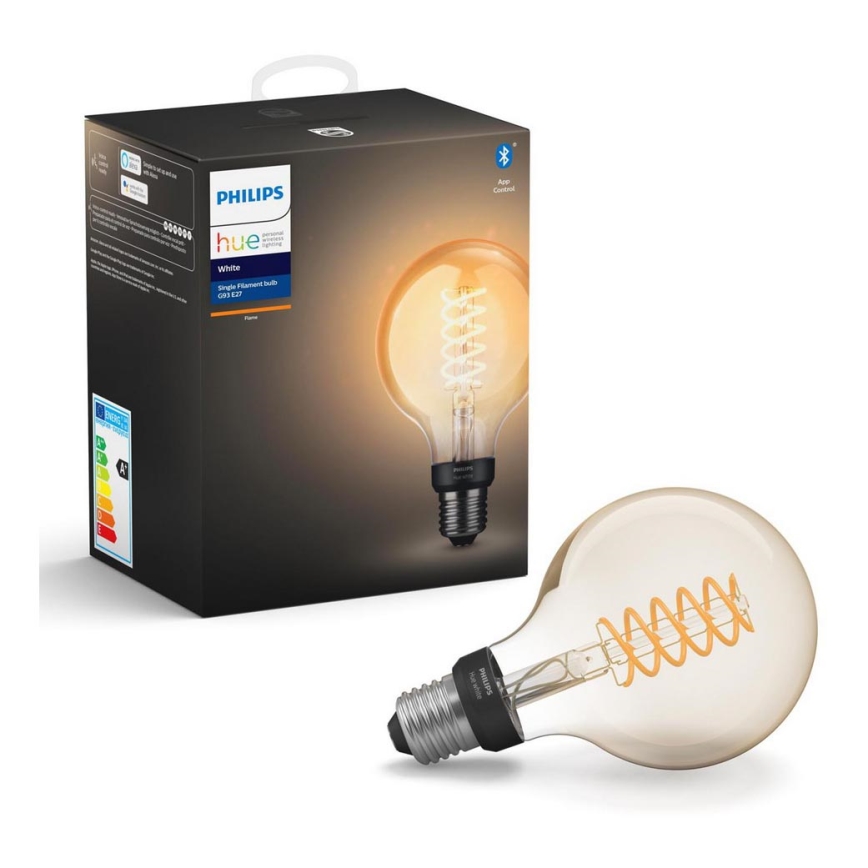 Pritemdoma LED elektros lemputė Philips Hue WHITE FILAMENT G93 E27/7W/230V