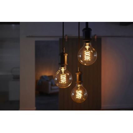 Pritemdoma LED elektros lemputė Philips Hue WHITE FILAMENT G93 E27/7W/230V