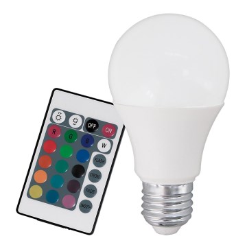 Pritemdoma RGB LED lemputė A60 E27/6W/230V 3000K - Eglo