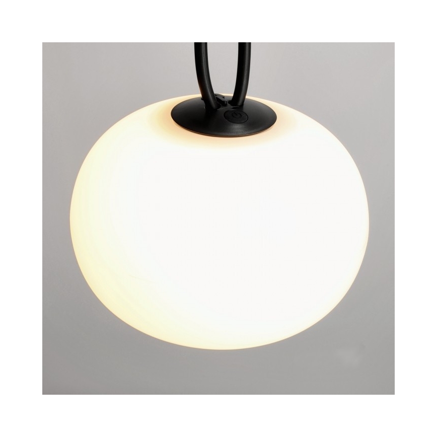 Dimeriuojamas įkraunamas lauko šviestuvas VENEZIA LED/1,5W/5V 2500K IP54 2600 mAh juodas