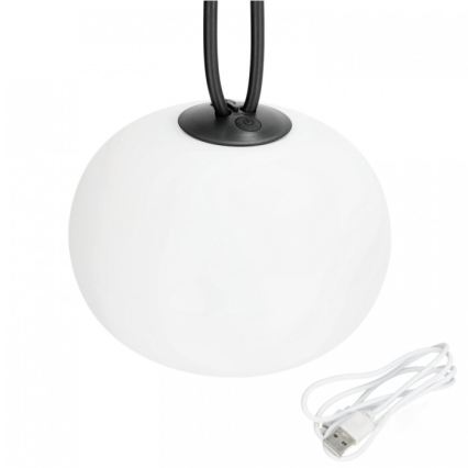 Dimeriuojamas įkraunamas lauko šviestuvas VENEZIA LED/1,5W/5V 2500K IP54 2600 mAh juodas