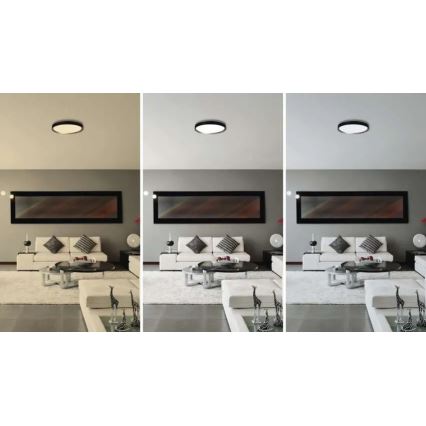 Dimeriuojamas LED lubinis šviestuvas ILVI LED/30W/230V 2700-6500K skersmuo 40 cm juoda/žalvaris + nuotolinis valdymas
