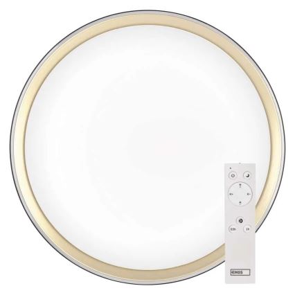 Dimeriuojamas LED lubinis šviestuvas ILVI LED/30W/230V 2700-6500K skersmuo 40 cm juoda/žalvaris + nuotolinis valdymas