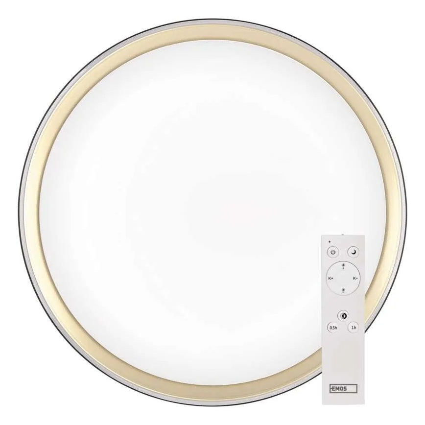 Dimeriuojamas LED lubinis šviestuvas ILVI LED/30W/230V 2700-6500K skersmuo 40 cm juoda/žalvaris + nuotolinis valdymas