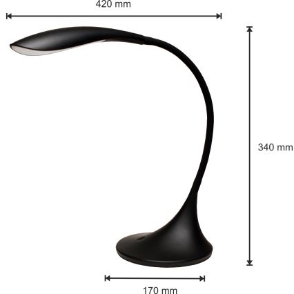 Pritemdomas LED stalo šviestuvas VELA LED/6,5W/230V juodas