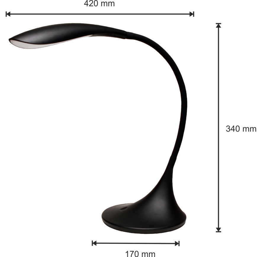 Pritemdomas LED stalo šviestuvas VELA LED/6,5W/230V juodas