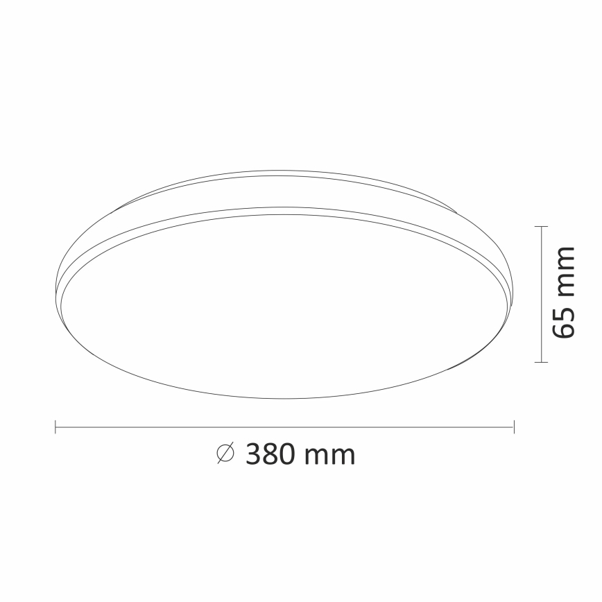 Pritemdomas lubinis LED šviestuvas DESERT LED/24W/230V su nuotoliniu valdymu