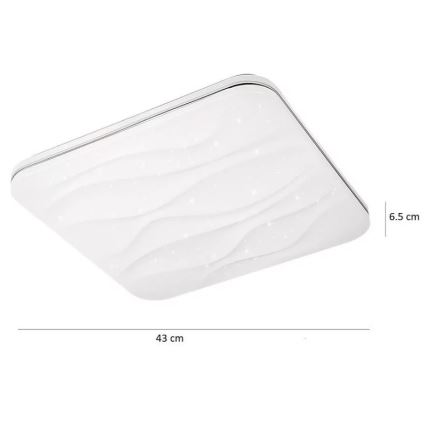 Pritemdomas lubinis LED šviestuvas DESERT su nuotoliniu valdymu LED/72W/230V