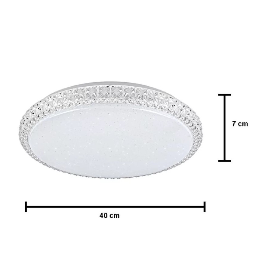 Pritemdomas lubinis LED šviestuvas IRINA LED/48W/230V su nuotoliniu valdymu