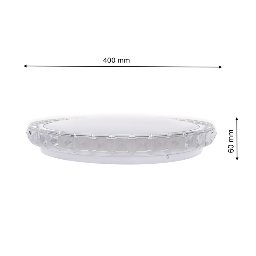 Pritemdomas lubinis LED šviestuvas LAYLA su nuotoliniu valdymu 1xLED/26W/230V