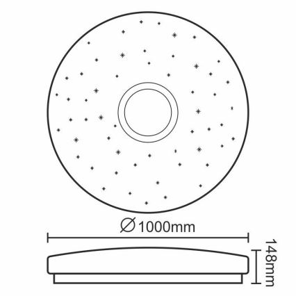 Pritemdomas lubinis LED šviestuvas LED/150W/230V