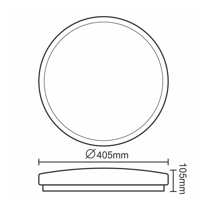 Pritemdomas lubinis LED šviestuvas OPAL LED/24W/230V