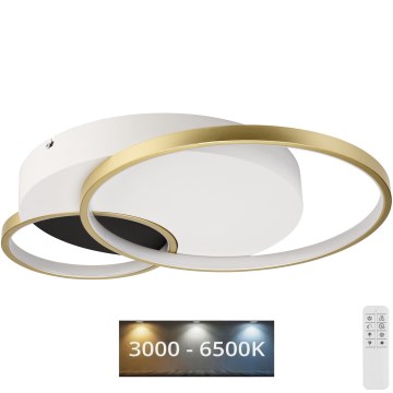 Pritemdomas lubinis šviestuvas BENITO LED/31W/230V 3000-6500K balta/auksas