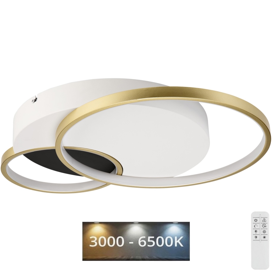 Pritemdomas lubinis šviestuvas BENITO LED/31W/230V 3000-6500K balta/auksas