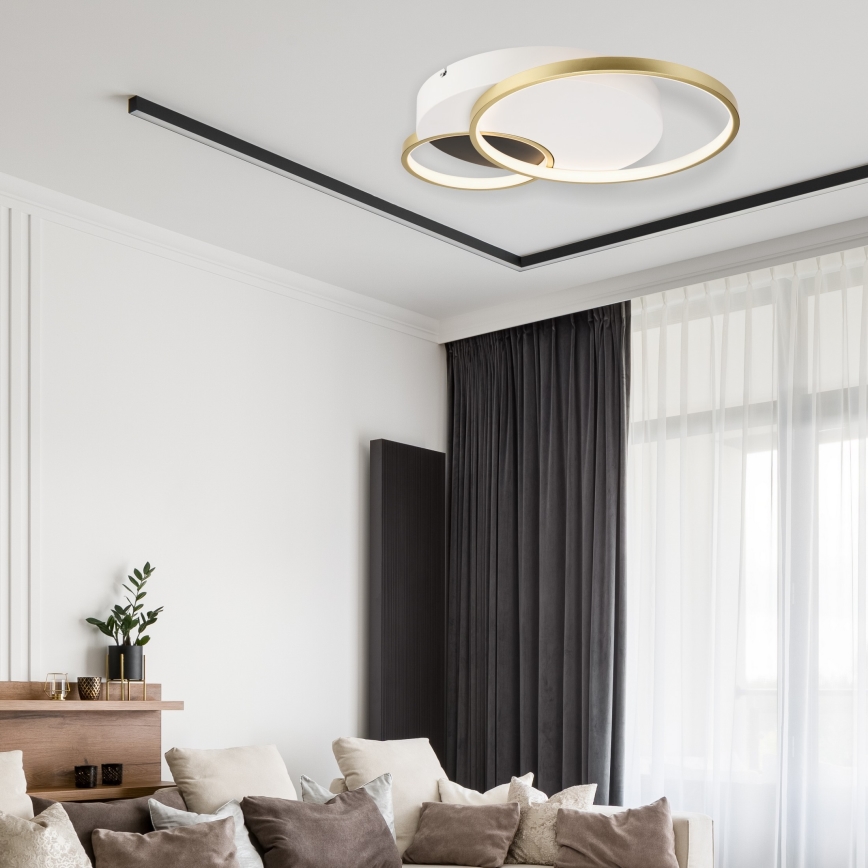 Pritemdomas lubinis šviestuvas BENITO LED/31W/230V 3000-6500K balta/auksas