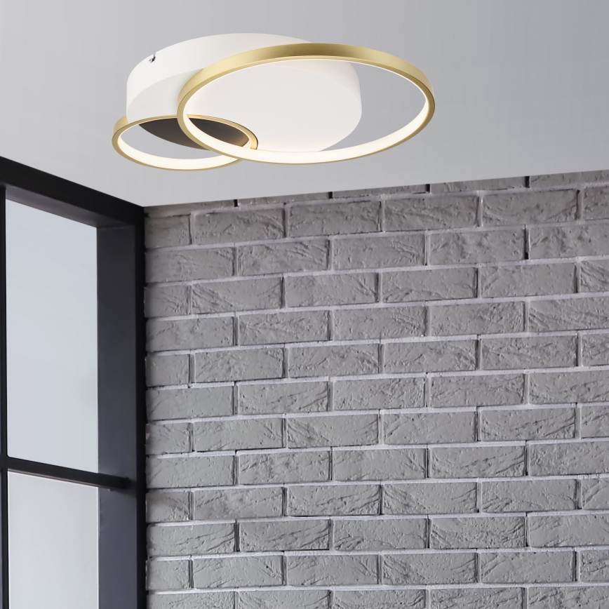 Pritemdomas lubinis šviestuvas BENITO LED/31W/230V 3000-6500K balta/auksas