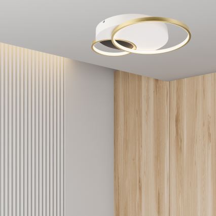 Pritemdomas lubinis šviestuvas BENITO LED/31W/230V 3000-6500K balta/auksas