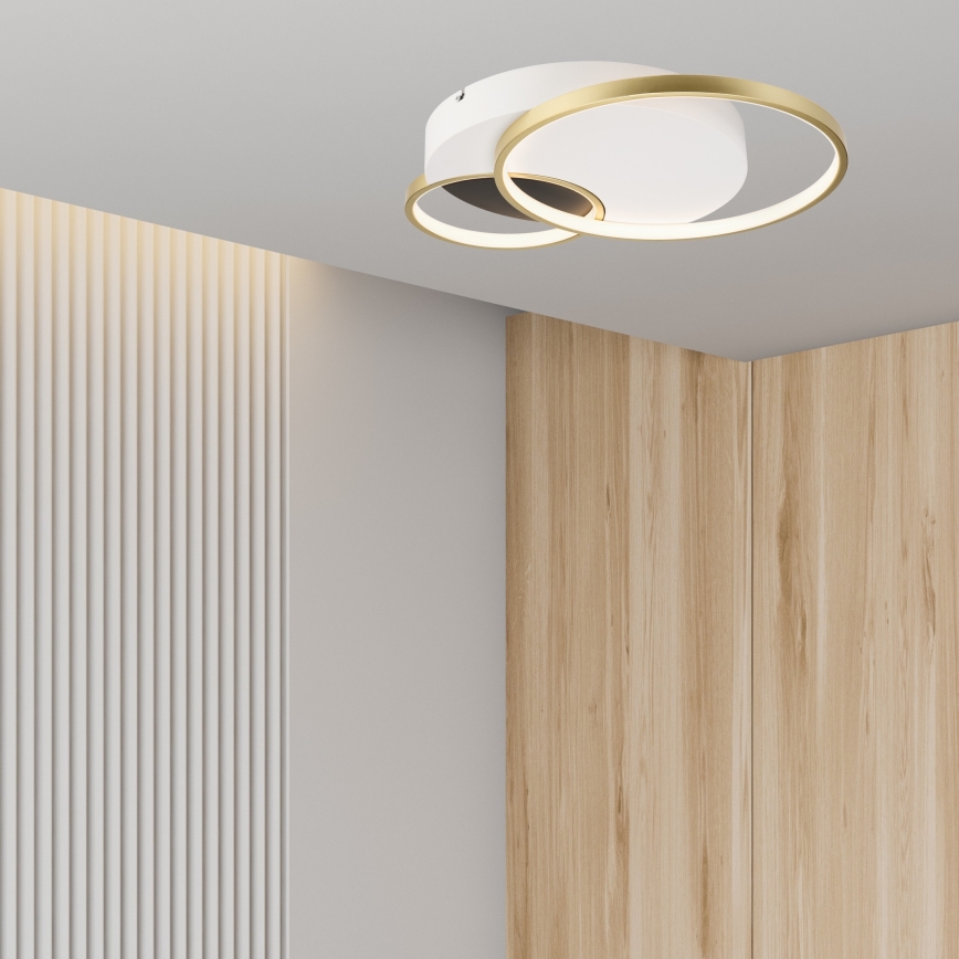 Pritemdomas lubinis šviestuvas BENITO LED/31W/230V 3000-6500K balta/auksas
