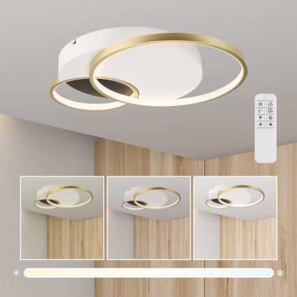Pritemdomas lubinis šviestuvas BENITO LED/31W/230V 3000-6500K balta/auksas