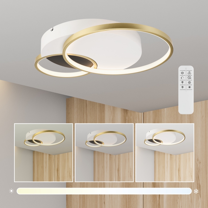 Pritemdomas lubinis šviestuvas BENITO LED/31W/230V 3000-6500K balta/auksas