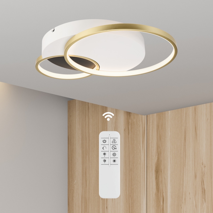 Pritemdomas lubinis šviestuvas BENITO LED/31W/230V 3000-6500K balta/auksas