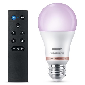 Pritemdomoji LED RGB lemputė Philips SMART A60 E27/8,5W/230V 2200-6500K + nuotolinis valdymas