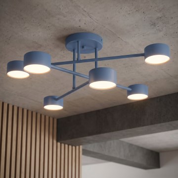 Pritvirtinamas prie lubų šviestuvas HALO 6xGX53/10W/230V mėlynas