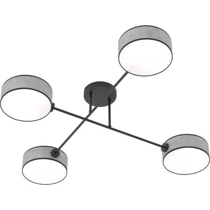 Pritvirtinamas prie lubų šviestuvas MAGA 4xE14/10W/230V pilkas