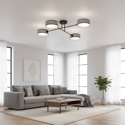 Pritvirtinamas prie lubų šviestuvas MAGA 4xE14/10W/230V pilkas