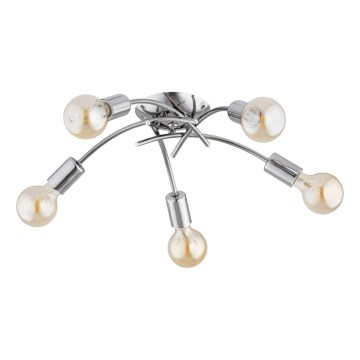 Pritvirtinamas prie lubų šviestuvas TORIZO 5xE27/15W/230V blizgus chromas
