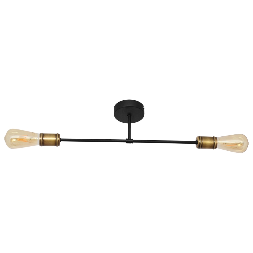 Pritvitinamas sietynas CAMBRIDGE 2xE27/15W/230V black/golden