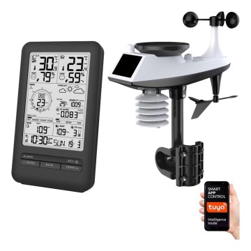 Profesionali meteorologinė stotis su LCD ekranu 2xAA Wi-Fi Tuya