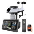 Profesionali meteostotėlė su spalvotu LCD ekranu 5V/2xAA + 3xAA + 2xAA Wi-Fi Tuya