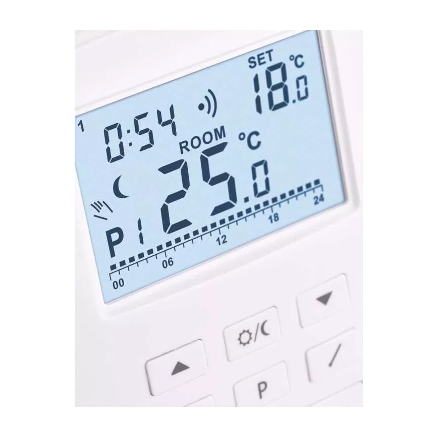 Programuojamas termostatas 230V+2xAA