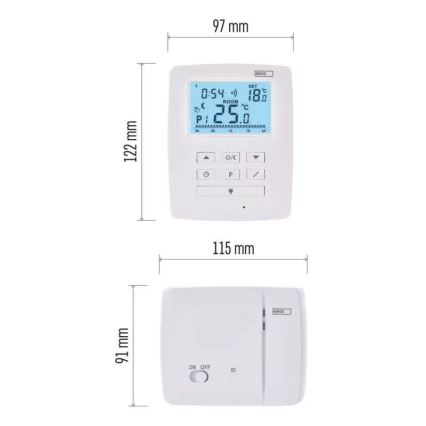 Programuojamas termostatas 230V+2xAA