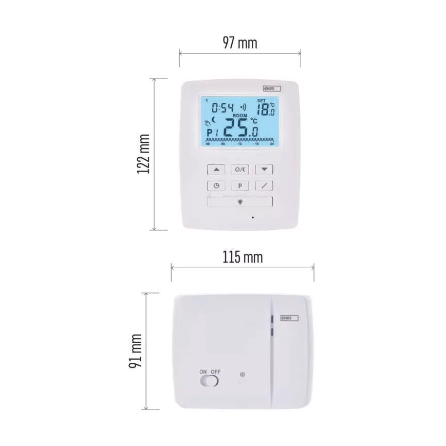 Programuojamas termostatas 230V+2xAA