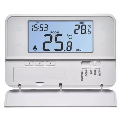 Programuojamas termostatas 230V + 2xAA
