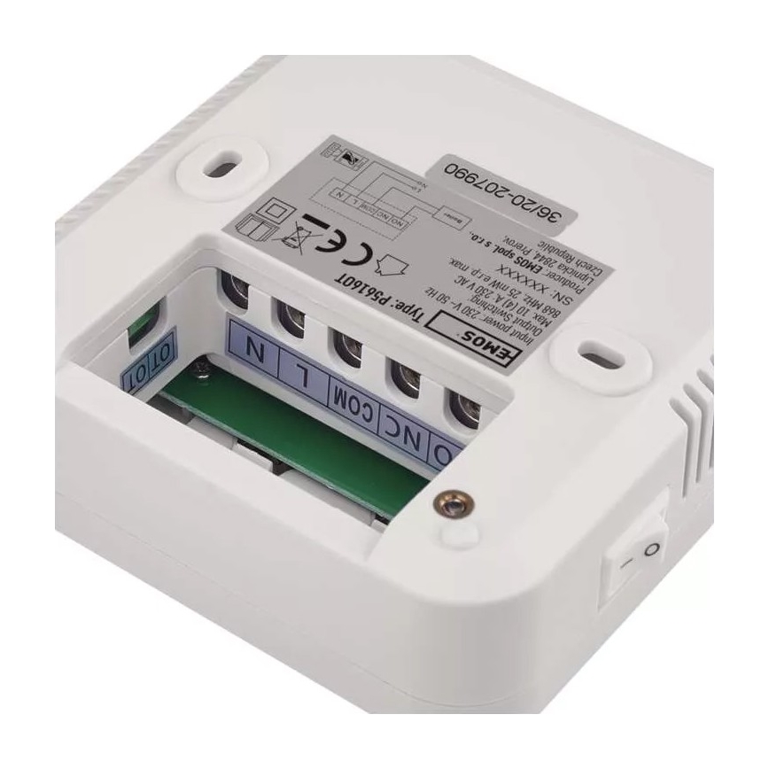 Programuojamas termostatas 230V + 2xAA