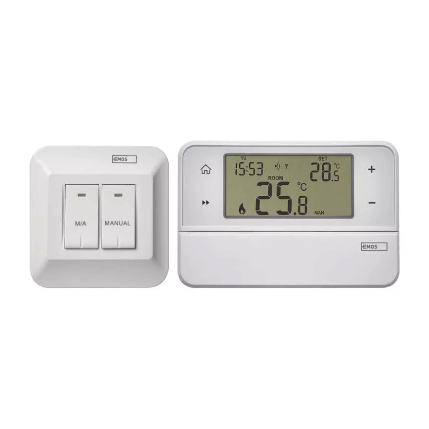Programuojamas termostatas 230V + 2xAA