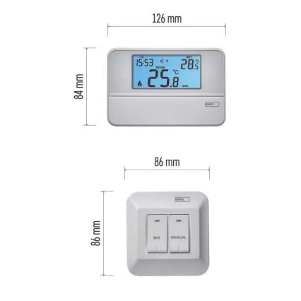 Programuojamas termostatas 230V + 2xAA
