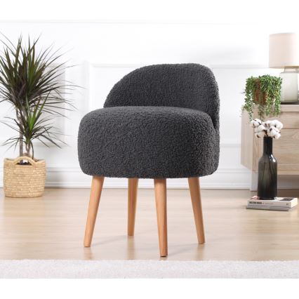 Pufas MIKI, skersmuo 46 cm, tamsiai pilka