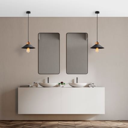 Puošmena MANAVGAT 1xE27/40W/230V juoda/ruda
