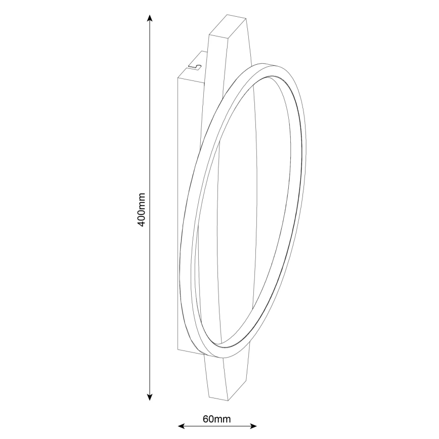 Pušinis LED sieninis šviestuvas MELISA LED/12W/230V