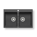 Pyramis 70053201 - Virtuvinė plautuvė SPARTA 78x50 cm granitinė/juoda