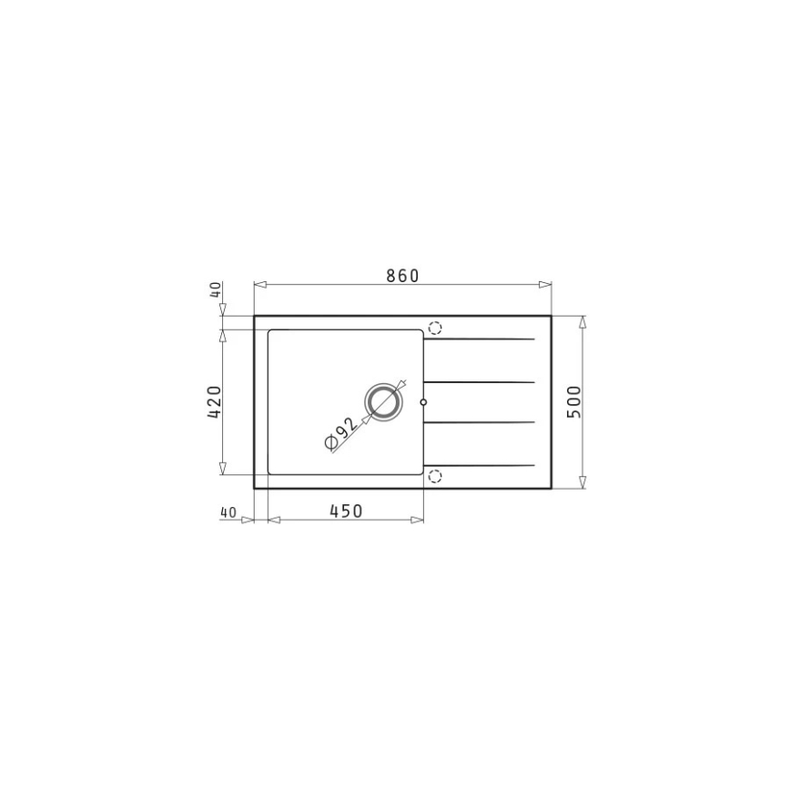 Pyramis 70107311 - Virtuvinė kriauklė ATHLOS 86x50 cm granitinė/smėlinė