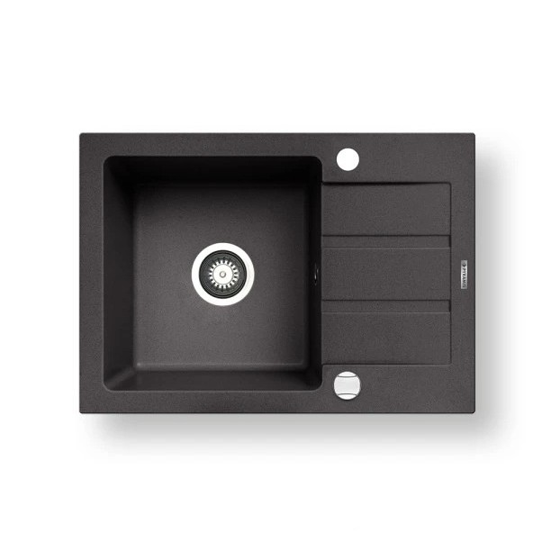 Pyramis 70166501 - Virtuvės kriauklė NEXT 62x44 cm granitas/juoda matinė