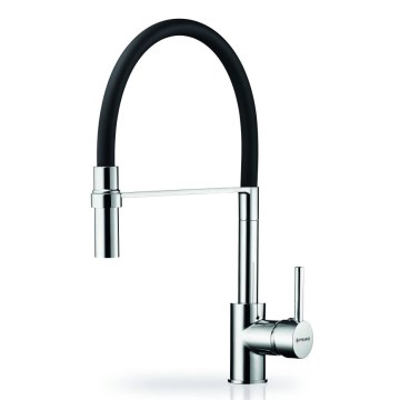 Pyramis 90939801 - Kriauklės čiaupas su lanksčia rankena SERINA chromas/juoda