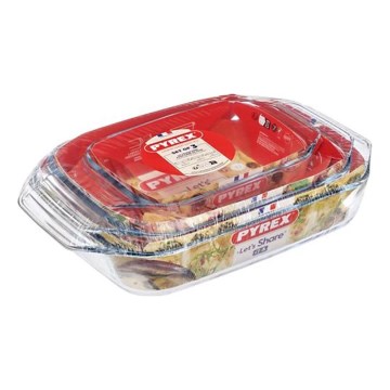 PYREX kepimo indų rinkinys, 3 vnt., 1,4/3/4 l