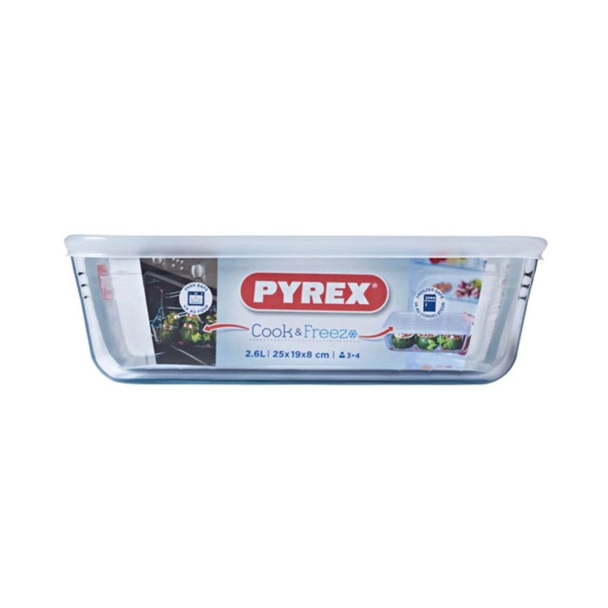 PYREX stiklinė maisto talpykla 2,6 l