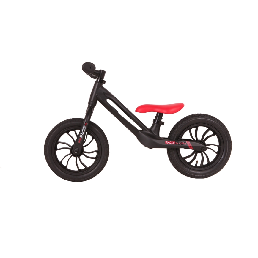 QPlay - Stumiamas dviratis RACER AIR juoda/raudona